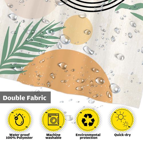 Rideau De Douche Bohème Montagne Coucher De Soleil 180 X 180 Cm Rideau De Bain Tissu Polyester