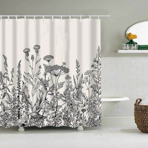 Douceur D'intérieur Rideau De Douche Avec Crochets 180 X 200 Cm Polyester Imprime