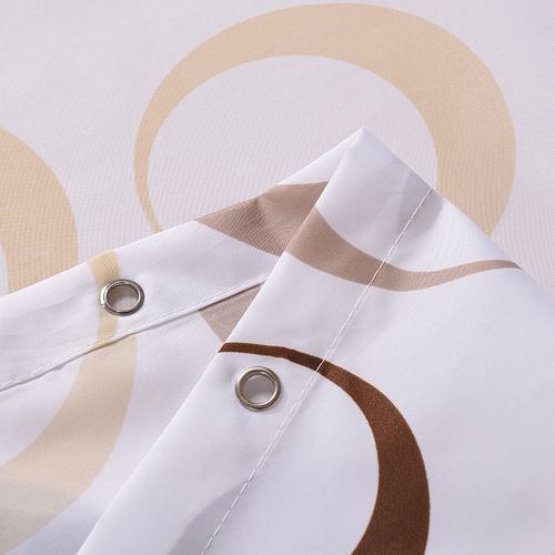 180 X 200cm Rideau De Douche Avec 12 Crochets Séchage Rapidebrun , Tissu Polyester Imperméable