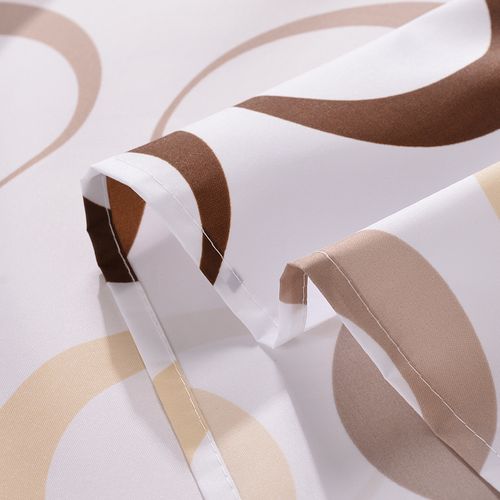 180 X 200cm Rideau De Douche Avec 12 Crochets Séchage Rapidebrun , Tissu Polyester Imperméable