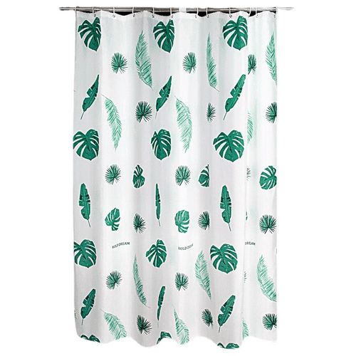 180 X 200cm Rideau De Douche Avec 12 Crochets Séchage Rapidebambou à Dos De Tortue