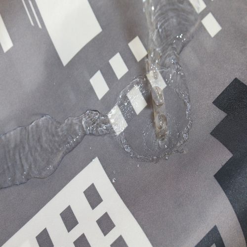 180 X 200cm Rideau De Douche Avec 12 Crochets Séchage Rapidela Ville , Tissu Polyester Imperméab