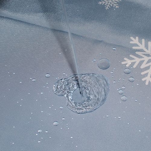 180 X 200cm Rideau De Douche Avec 12 Crochets Séchage Rapideflocon De Neige , Tissu Polyester