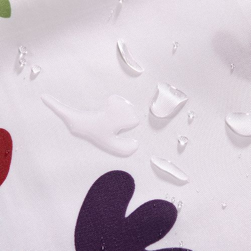 180 X 200cm Rideau De Douche Avec 12 Crochets Séchage Rapidefleurs Colorées , Tissu Polyester