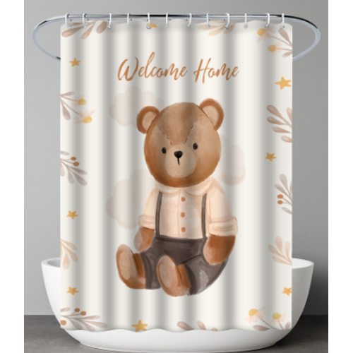 180 X 200cm Rideau De Douche Avec 12 Crochets Séchage Rapideours , Tissu Polyester Imperméable