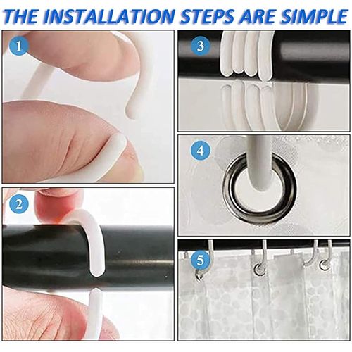 120 X 180 Cm-rideau Douche Vert Avec Crochet Rideau De Douche Anti Moisissure ，polyester Rideau