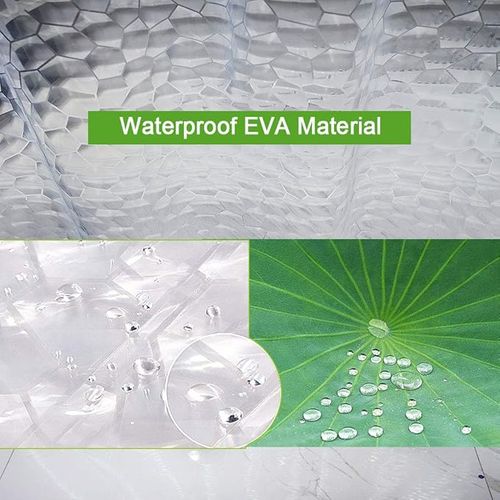 Rideau De Douche 3d 180 X 180 Cm, Rideau De Douche Semi - Transparent Anti - Moisissure, Rideau