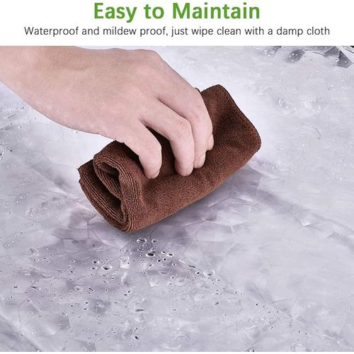 Rideau De Douche 3d 180 X 180 Cm, Rideau De Douche Semi - Transparent Anti - Moisissure, Rideau