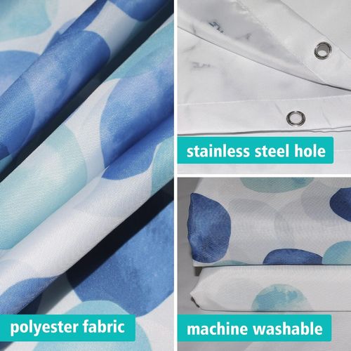 Green 1  Simple Abstract Leaf Pattern Shower Curtain-180*180cm,, Machine Washable Polyester