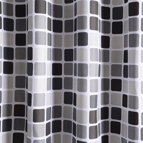 Rideau De Douche à Motifs Mosaïques-180*180cm,rideau De Douche En Polyester Lavable En Machine