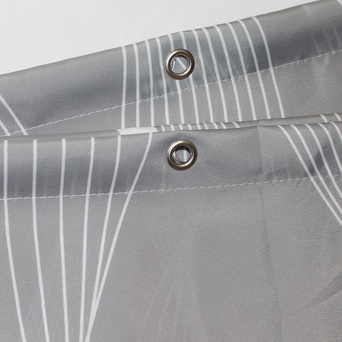 Rideau De Douche Gris à Motifs Géométriques - 180*180cm, Rideau De Douche En Polyester Lavable