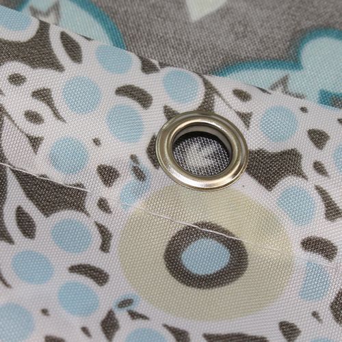 Rideau De Douche Gris à Motif Mandala - 180*180cm, Rideau De Douche En Polyester Lavable180*180cm