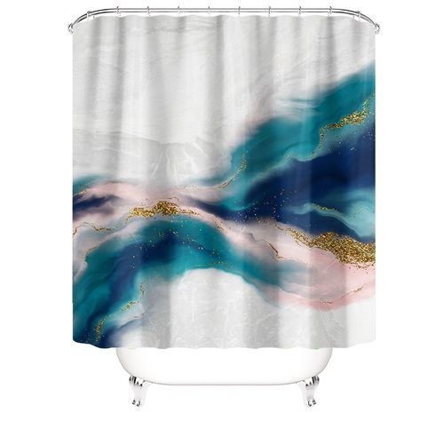 180*180cm Rideau De Douche Avec Crochets Marbre 1# , Haute Qualité, Imperméable, Anti-moisissure