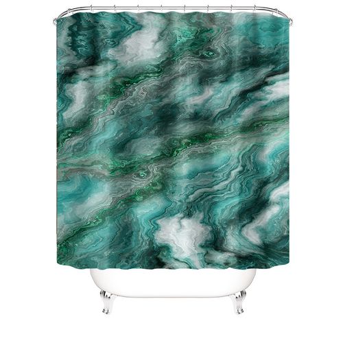 180*180cm Rideau De Douche Avec Crochets Marbre 3# , Haute Qualité, Imperméable, Anti-moisissure