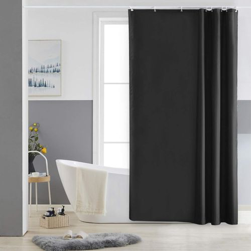 Petit Rideau De Noir Foncé Tissu Imperméable Lavable En Polyester Anti Moisissure Rideau Douche