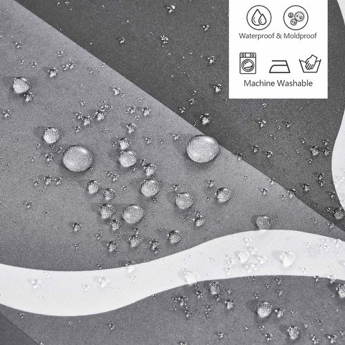 180x200cm, Dégradé Et Intelligent  Simple Rideau De Douche Imperméable En Polyester Épaissi Tiss