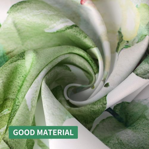 180x180cm，vert Rideau De Douche Floral Avec 12 Crochets, Rideaux De Douche En Polysilicium Imper