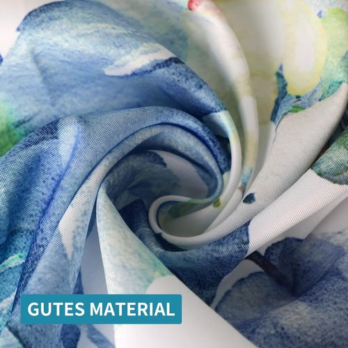 180x180cm，bleu Rideau De Douche Floral Avec 12 Crochets, Rideaux De Douche En Polysilicium Imper