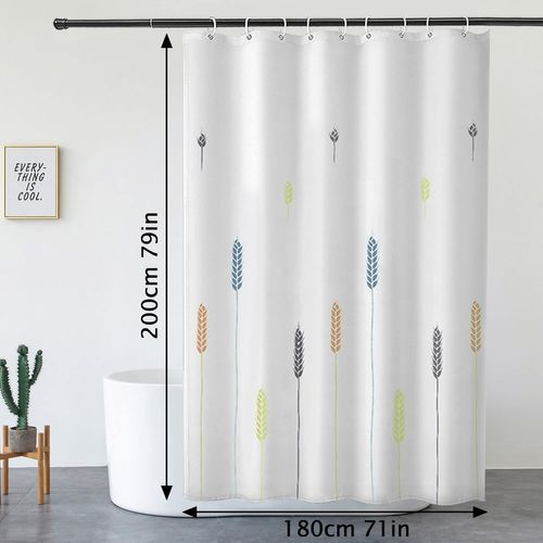 Motif Étoile  Rideau De Douche 180x200cm Polyester Imperméable Tissu Lavable En Machine Rideau