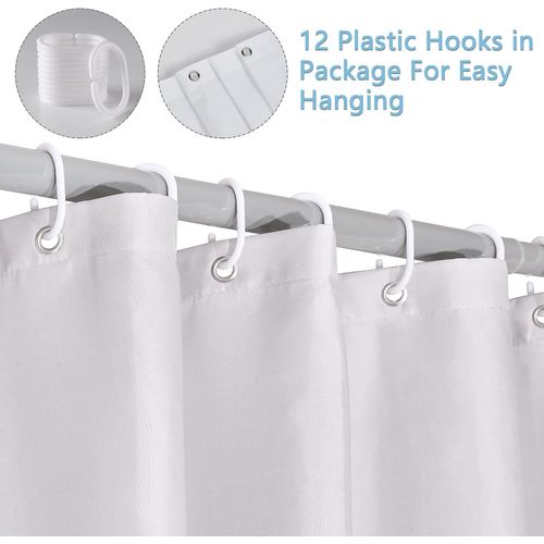 Motif Étoile  Rideau De Douche 180x200cm Polyester Imperméable Tissu Lavable En Machine Rideau