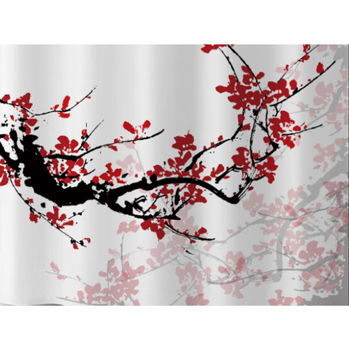 La Nature Rideau De Douche, 180 Cm X 180 Cm,oiseaux De Style Art