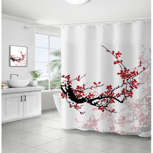 La Nature Rideau De Douche, 180 Cm X 180 Cm,oiseaux De Style Art