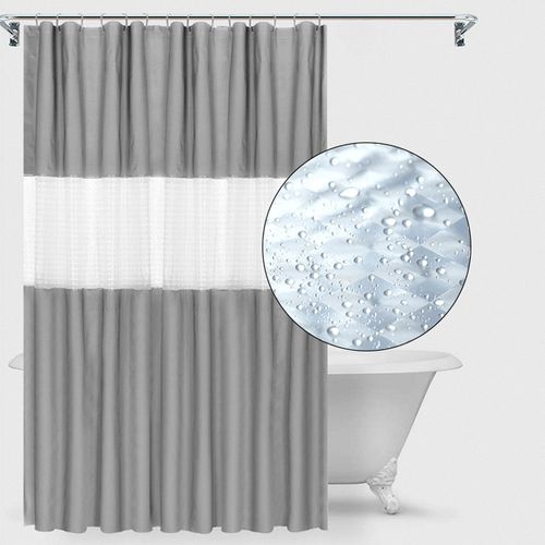 Bleu Rideau De Douche 200x180cm Rideau De Bain Eva Semi-transparent Imperméable Pour Salle