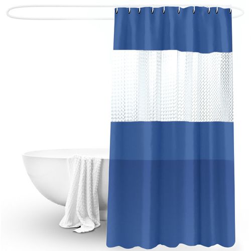 Bleu Rideau De Douche 200x180cm Rideau De Bain Eva Semi-transparent Imperméable Pour Salle
