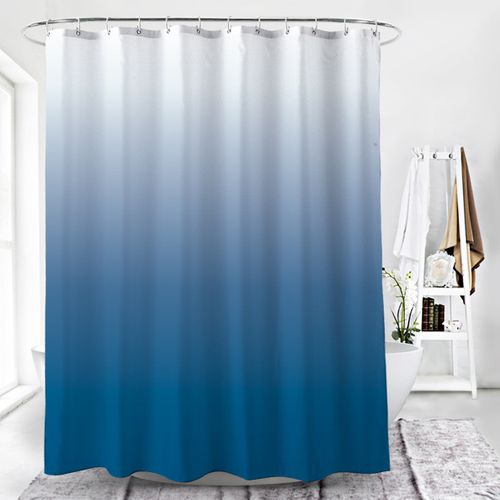 Bleu Rideau De Douche En Polyester Imperméable Anti-moisissure, Rideau De Douche 180×180 Cm