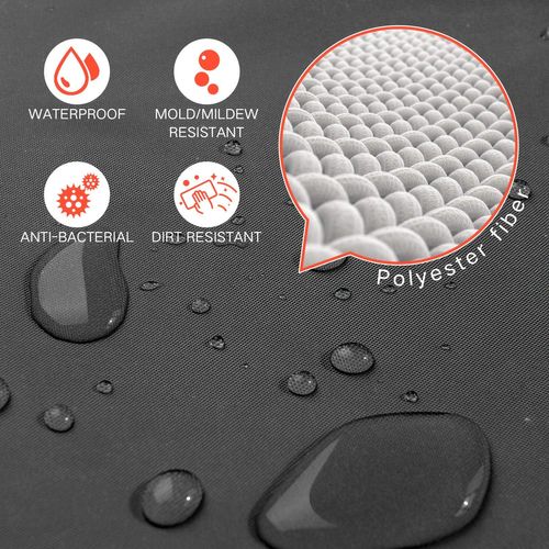 Gris Rideau De Douche En Polyester Imperméable Anti-moisissure, Rideau De Douche 180×180 Cm