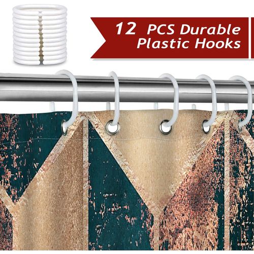 Rideau De Douche Marbre Vert Géométrique 180 X 180 Cm1  Rideau Douche Tissu Polyester Anti Moisi