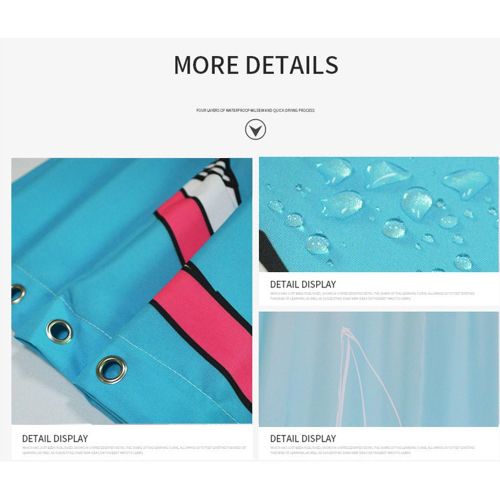 Avec 12 Anneaux Pas De Tapis L'éléphant 150x180cm Rideau De Douche Tissu Animale Imperméable