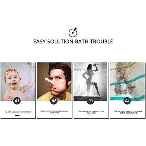 Avec 12 Anneaux Pas De Tapis  L'éléphant 180*200cm Rideau De Douche Tissu Animale Imperméable