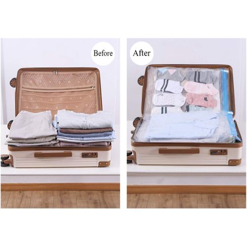 Sacs De Rangement Sous Vide 12 Pièces 6 Sacs 60x40cm Et 6 Sacs 50x35cm, Pas Besoin De Pompepour