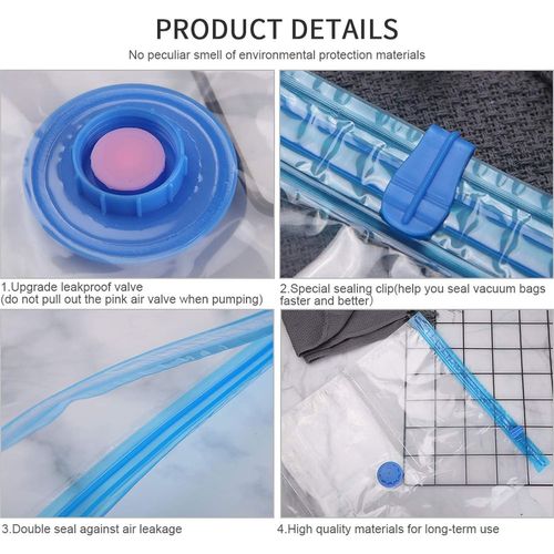 Sacs De Rangement Sous Vide Réutilisables - 30x40 Cm - Étanches, Pour Vêtements Et Couettes
