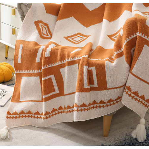 Plaid Tricotée 125x170 Cm - Caramel