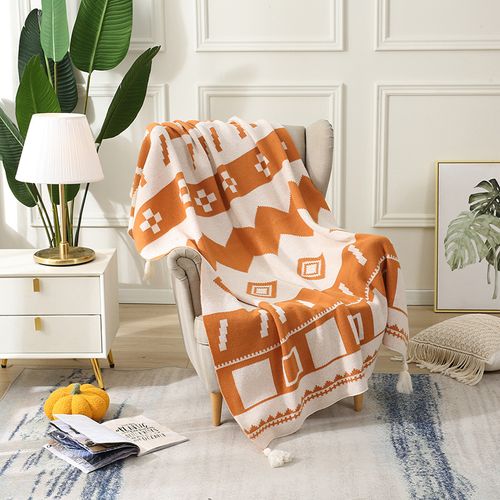 Plaid Tricotée 125x170 Cm - Caramel