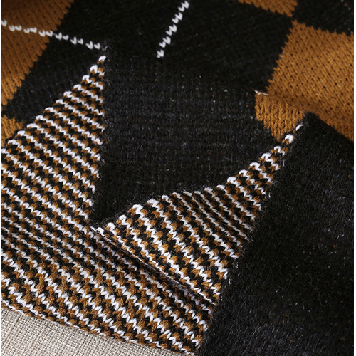 110x130cm Couverture Tricotée Petit Ours De Café Plaid Doux Confortable Durable