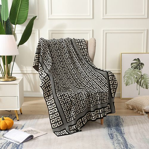 Plaid Doux 125x180 Cm - Noir Et Blanc