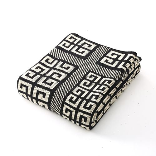 Plaid Doux 125x180 Cm - Noir Et Blanc