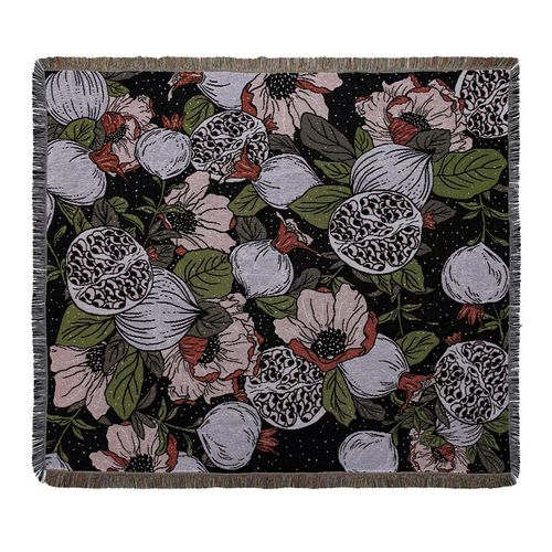 Plaid Tricotée Décorée Avec Des Franges Bohême - 160x130 Cm