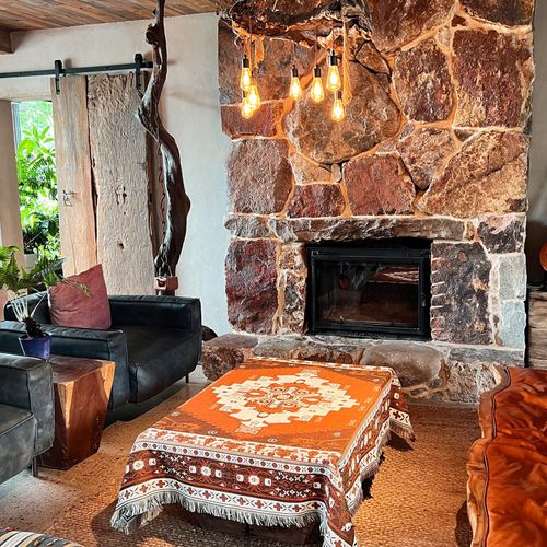 Plaid Tricotée Décorée Avec Des Franges Bohême - 160x130 Cm - Marron