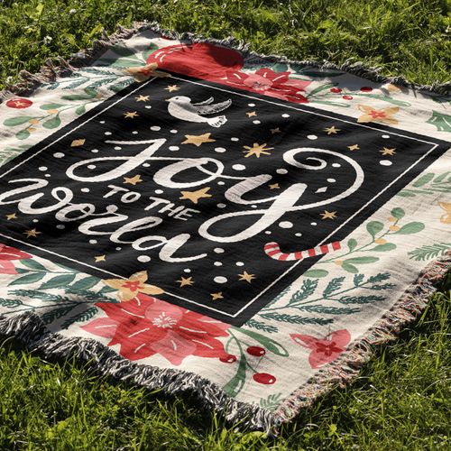 Couverture Tricotée Décorée Avec Des Franges Bohême 160x130cm