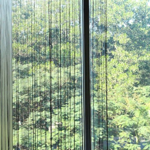 Rideau De Porte à Franges,noir Panneau Mural, Séparateur De Pièce, Pour Maison, Patio, Chambre