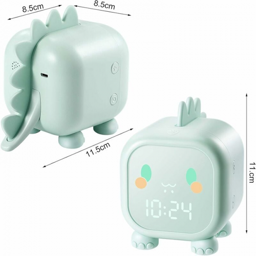 Réveil De Chevet Pour Enfant Dinosaure Vert