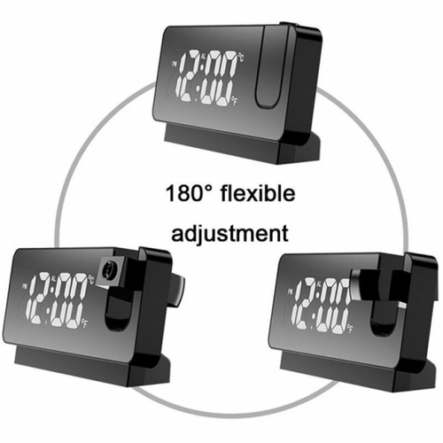 Réveil à Projection Pour Chambre à Coucher, Radio-réveil Numérique Avec Gradateur