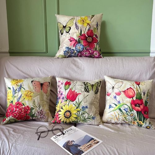 4pcs Housse De Coussin, Housse Coussin 45x45cm Housses De Coussin Taie D'oreiller