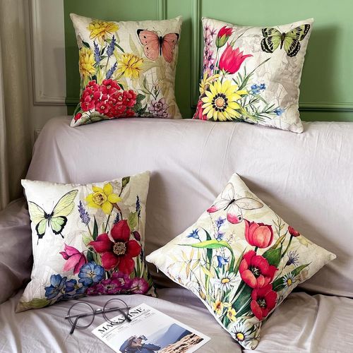 4pcs Housse De Coussin, Housse Coussin 45x45cm Housses De Coussin Taie D'oreiller