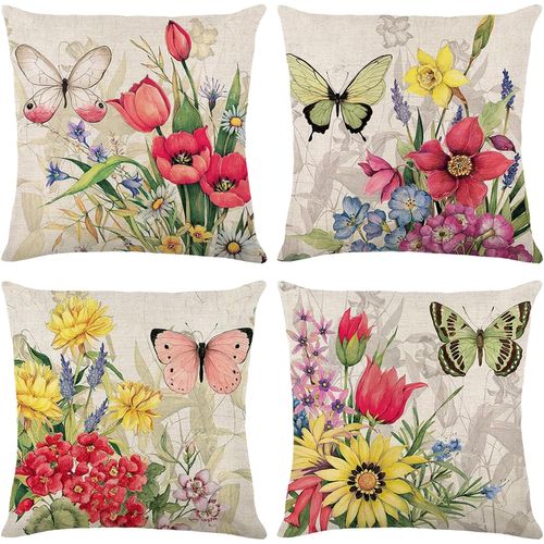 4pcs Housse De Coussin, Housse Coussin 45x45cm Housses De Coussin Taie D'oreiller