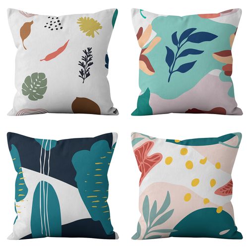 Lot De 4 Housse De Coussin, Housse Coussin 45x45cm Housses De Coussin Taie D'oreille